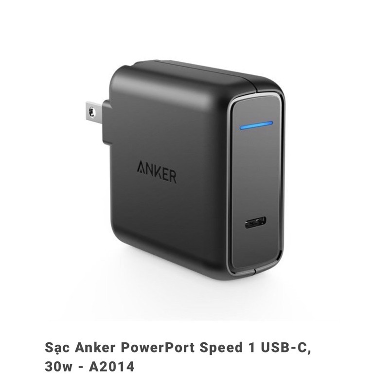 Sạc Anker PowerPort Speed 30w Newbox Chính hãng