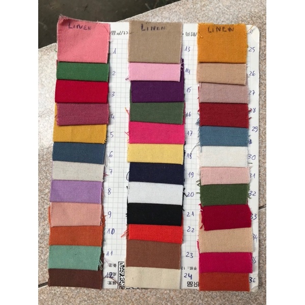Vải Linen Màu Trơn Loại 1 Dày Dặn Mềm Ko Dặm Ngứa Ko Nhăn May Áo Dài, Váy, Sơ Mi
