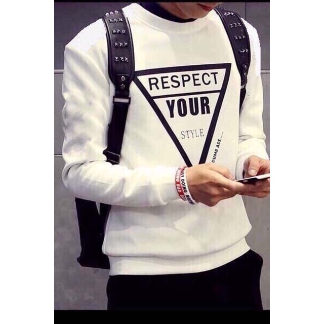 (có Ảnh thật) Áo unisex Sweater in nỉ bông nhiều màu (35-68kg).. word - chữ - tam giác ngược | BigBuy360 - bigbuy360.vn