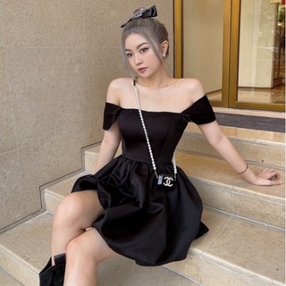 Đầm Xoè Cúp Đen Có Mút Ngực Amelie