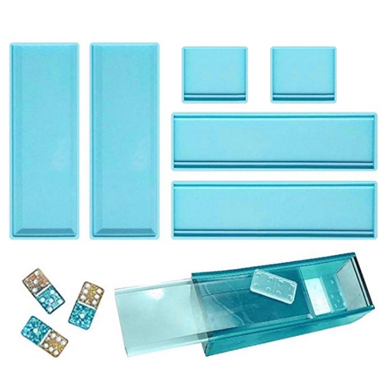 Khuôn Silicone Làm Hộp Nhựa Domino Thủ Công Diy