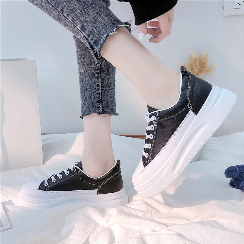 [Mã FAGREEN245 giảm 10% tối đa 30k đơn từ 99k] Giày thể thao nữ độn đế thời trang kiểu dáng basic Q2 | BigBuy360 - bigbuy360.vn