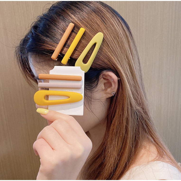 Kep tóc hàn quốc theo set màu pastel siêu đẹp, cài tóc một bên xinh sang cực đỉnh cho phái đẹp