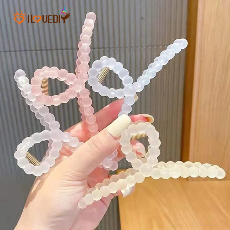 Kẹp Tóc Càng Cua Bằng Acrylic Trong Suốt Phong Cách Hàn Quốc Thanh Lịch Dành Cho Nữ