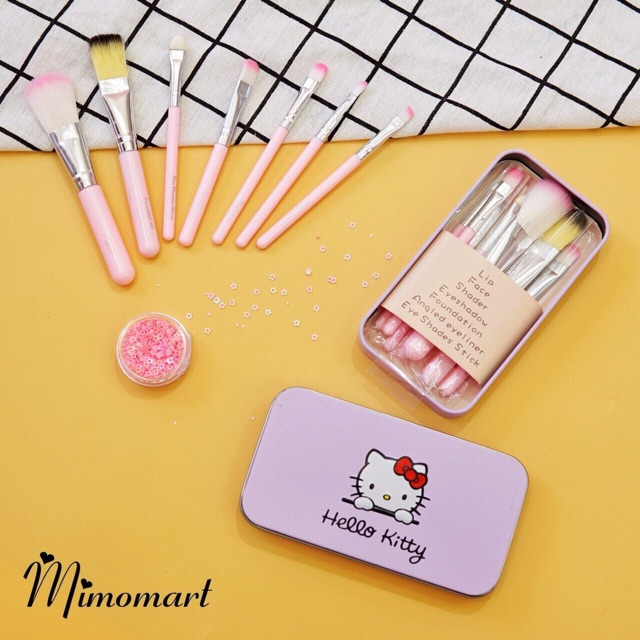 Bộ trang điểm Hello Kitty dễ thương 7 món