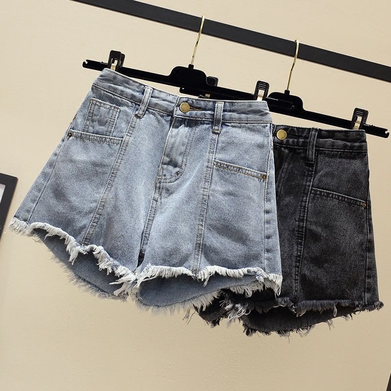 Quần Short Denim Ống Rộng Phong Cách Hàn Quốc Dành Cho Nữ