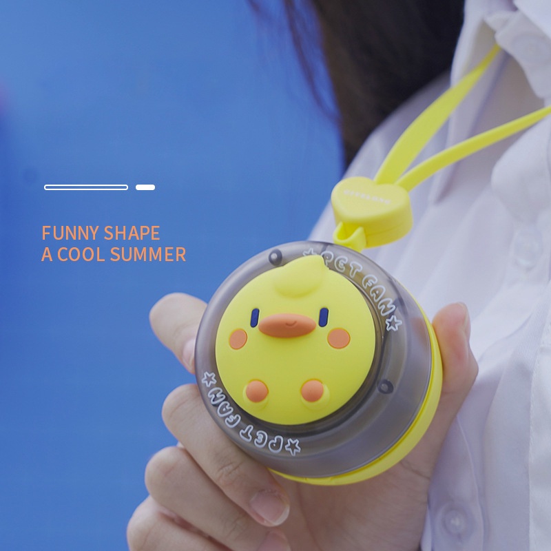 Quạt Đeo Cổ Cầm Tay Không Cánh Hoạt Hình Sạc usb Tiện Dụng