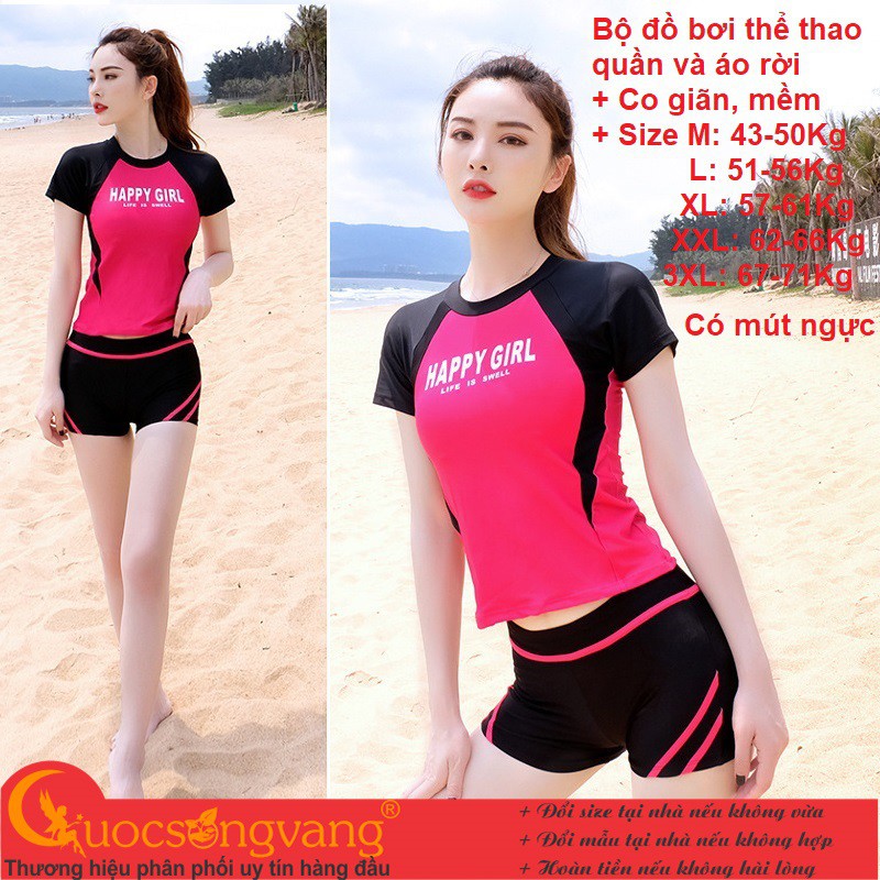 Bộ đồ đi biển nữ bộ quần áo bơi nữ thể thao GLSWIM056 Cuocsongvang | BigBuy360 - bigbuy360.vn
