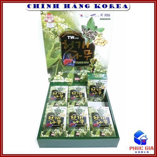 Nước Bổ Gan Hovenia TW Cao Cấp Hàn Quốc, Hộp 30 gói