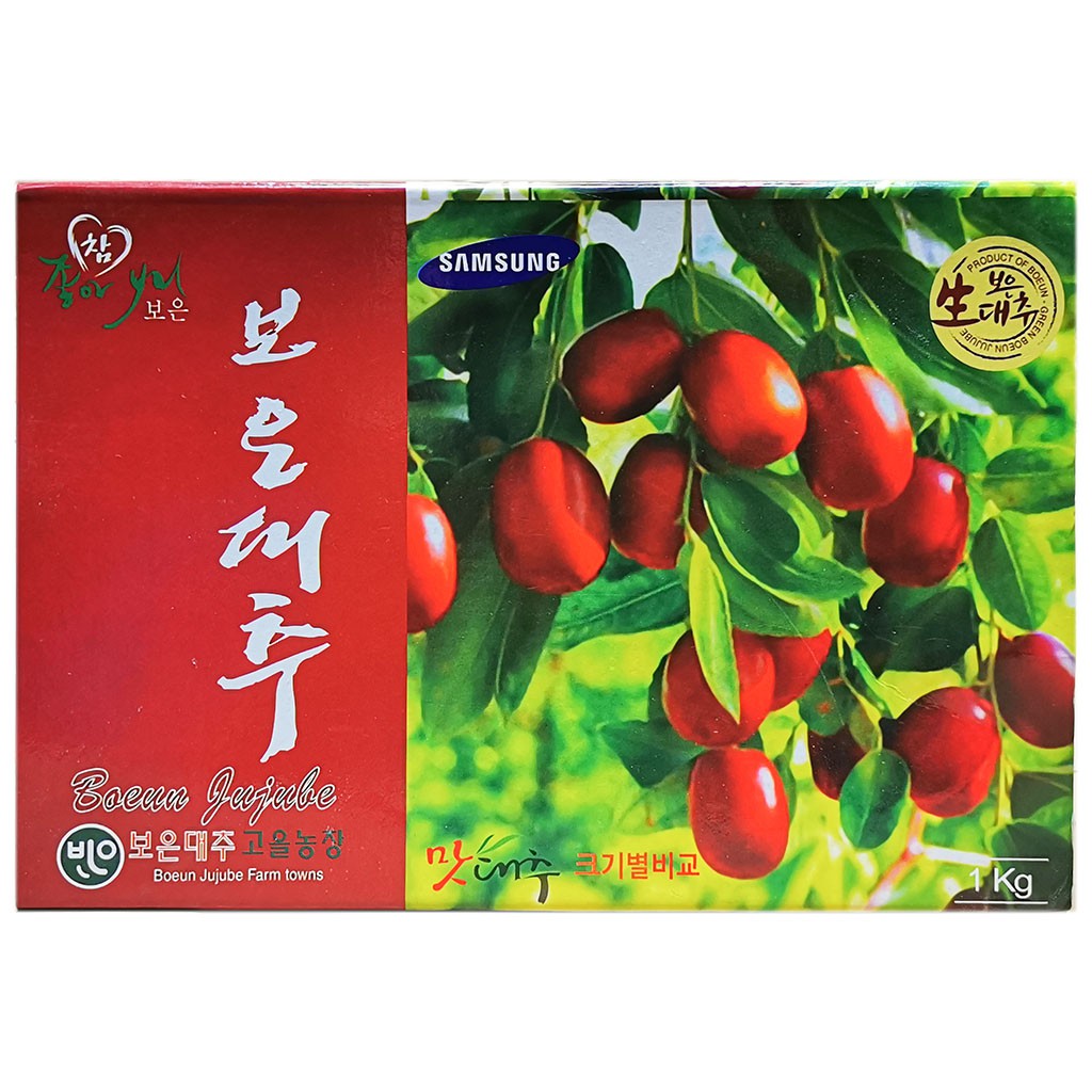 Táo Đỏ Hàn Quốc Boeun Jujube Hộp 1kg