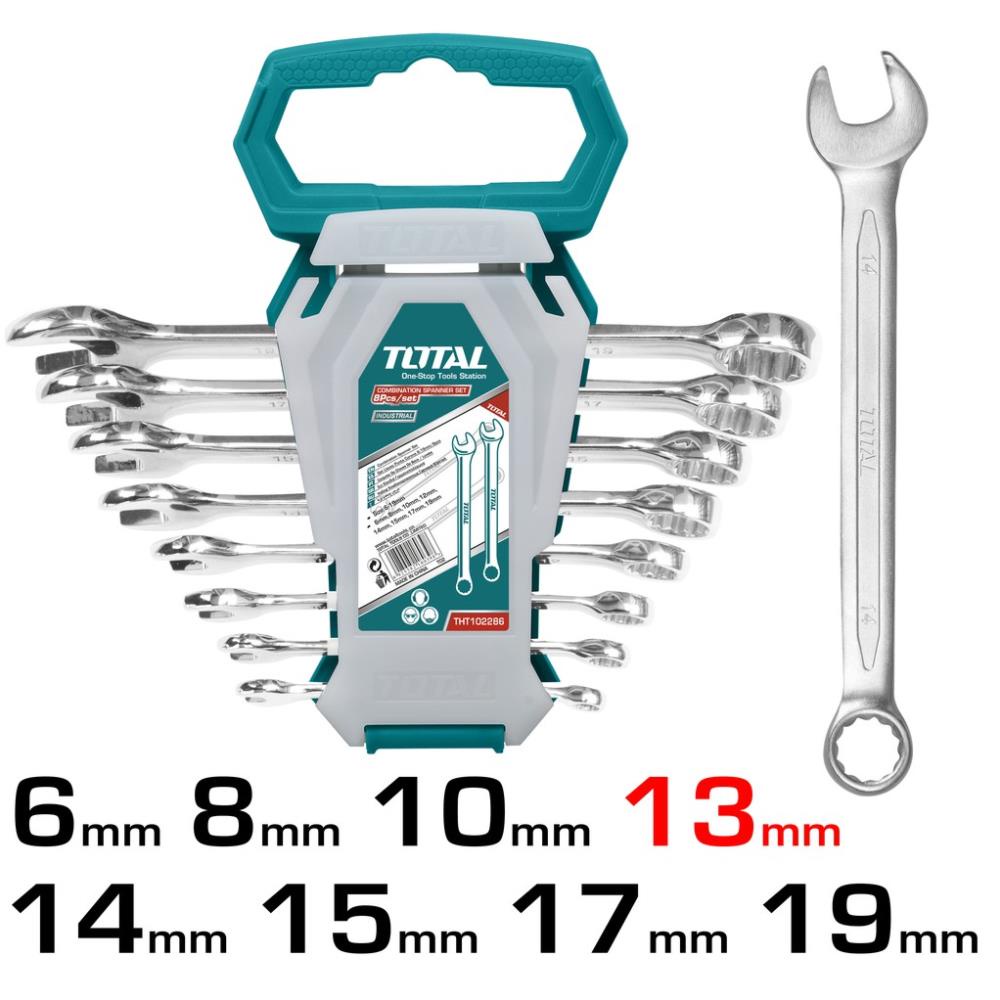Total THT102286-I Bộ cờ lê vòng miệng 6-19mm