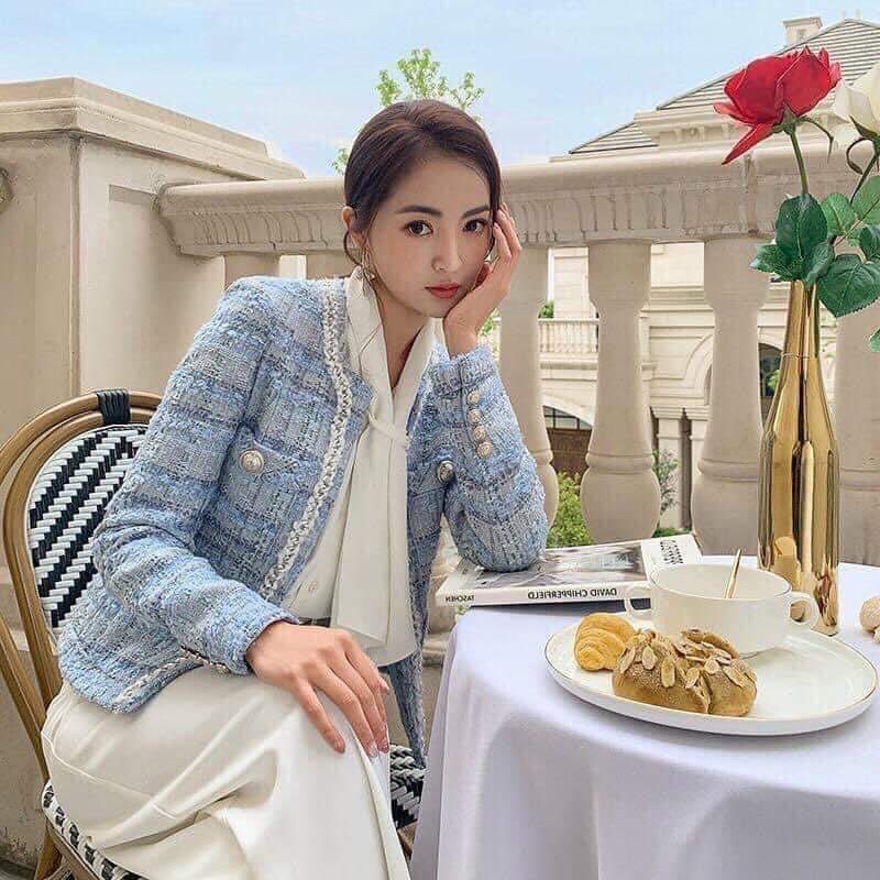 áo dạ tweed kèm ảnh thật
