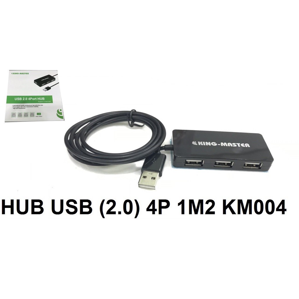 hub usb bộ chia cổng usb từ 1 ra 4 cổng USB 2.0 Kingmaster 4P KM 004 dài 1.2m