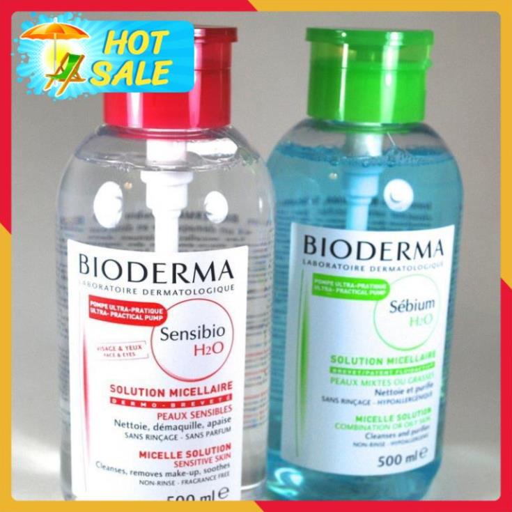 Nước Tẩy trang BIODERMA 500ml 🎁CÓ MÃ GIẢM GIÁ🎁 nội địa Pháp