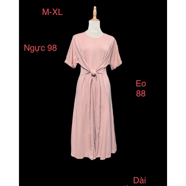 Đầm thun cột eo Free size