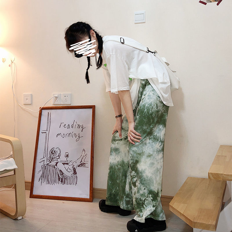 Quần dài ống rộng phối họa tiết màu năng động thời trang | BigBuy360 - bigbuy360.vn