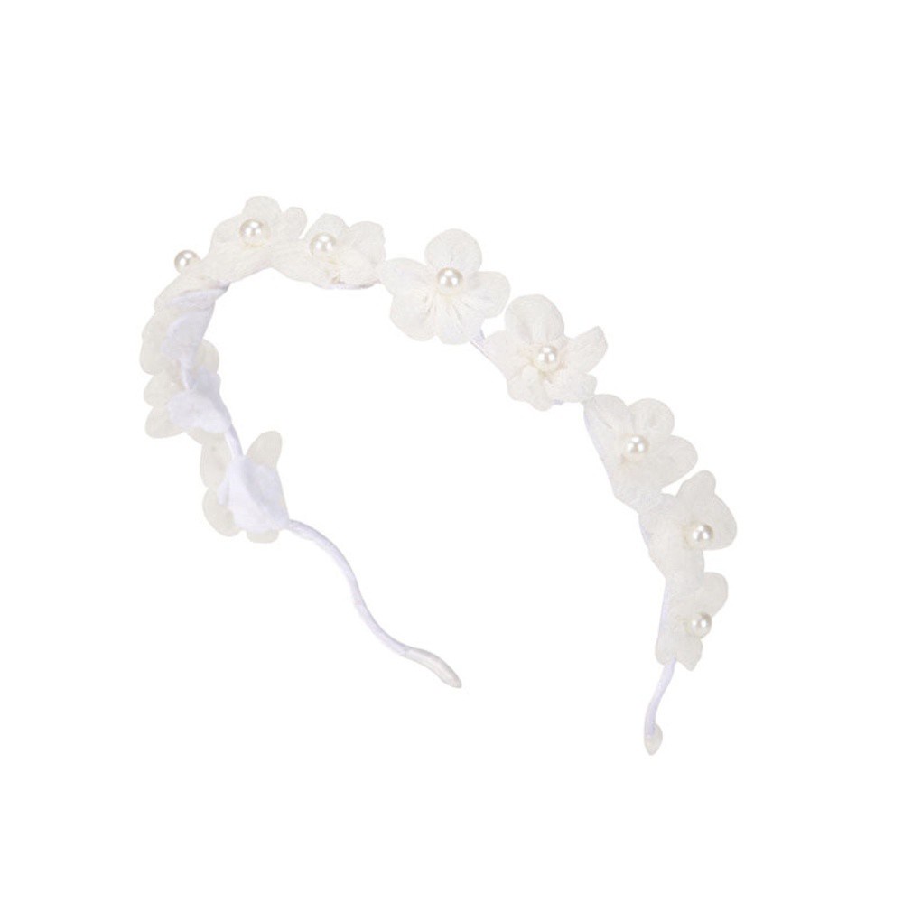 Băng đô hoa chống trơn đính hạt ngọc trai ngọt ngào nhiều màu sắc trang nhã cho nữ