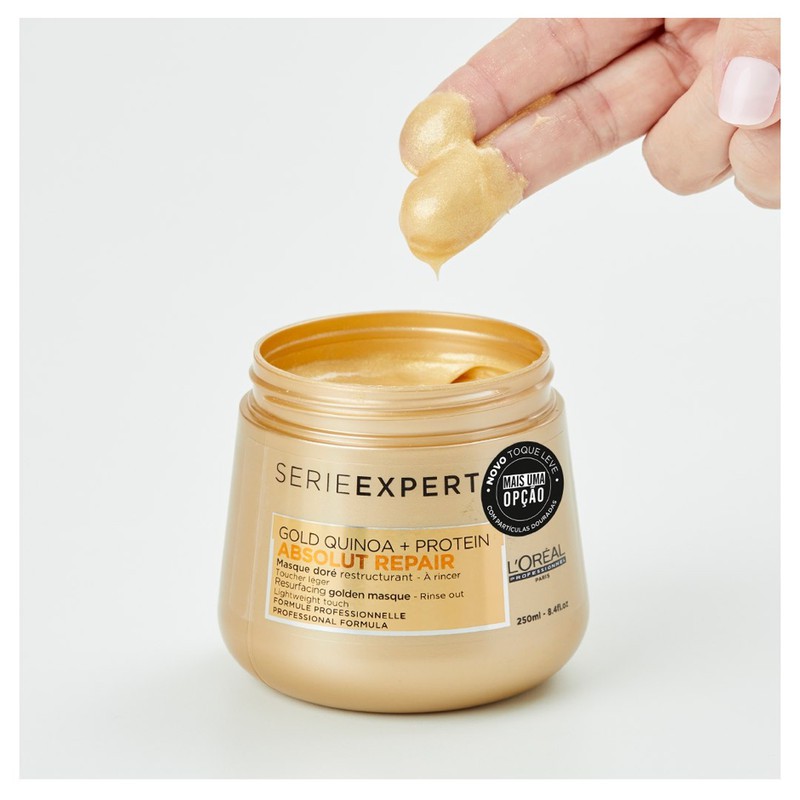 DẦU Ủ NHŨ VÀNG PHỤC HỒI TÓC HƯ TỔN L'ORÉAL SERIE EXPERT GOLD QUINOA + PROTEN ABSOLUT REPAIR GOLDEN MASQUE 250ML