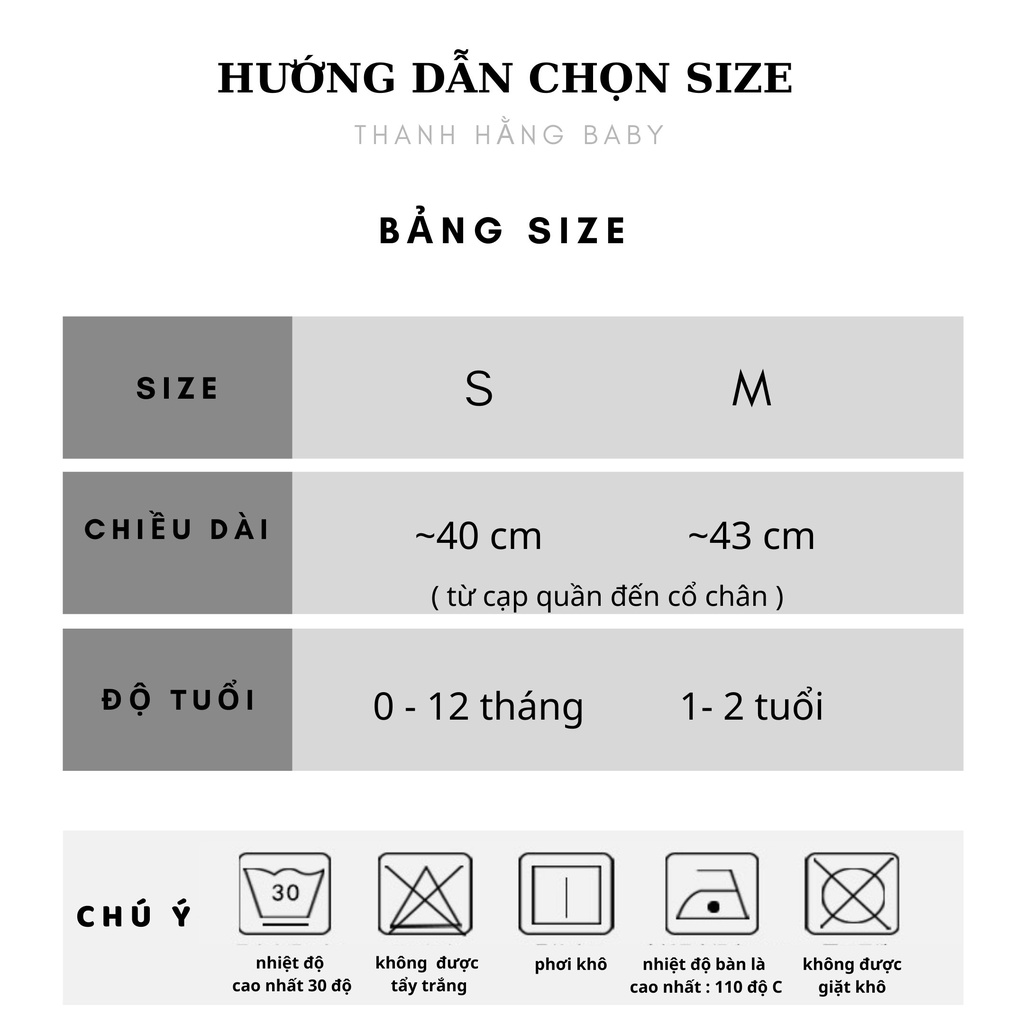 Quần tất yếm cho bé, quần tất cho bé sơ sinh Thanh hằng baby 0 - 2 tuổi