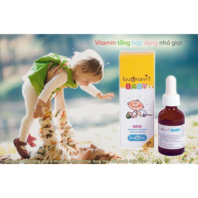 [QUÀ TẶNG] BuonaVit Baby hộp 20ml vitamin tổng hợp, tăng chuyển hóa cho bé