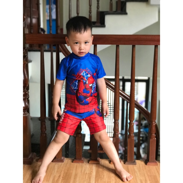 ✉⊕❃Set bộ bơi siêu nhân nhện dành cho bé trai( ảnh thật)