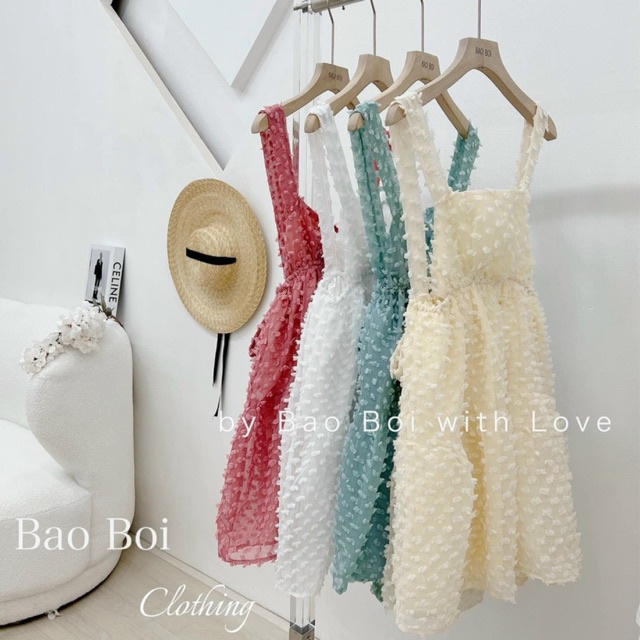Váy yếm hai dây hở lưng- Váy hai dây tiểu thư hở lưng thắt nơ đi biển, đi chơi_146