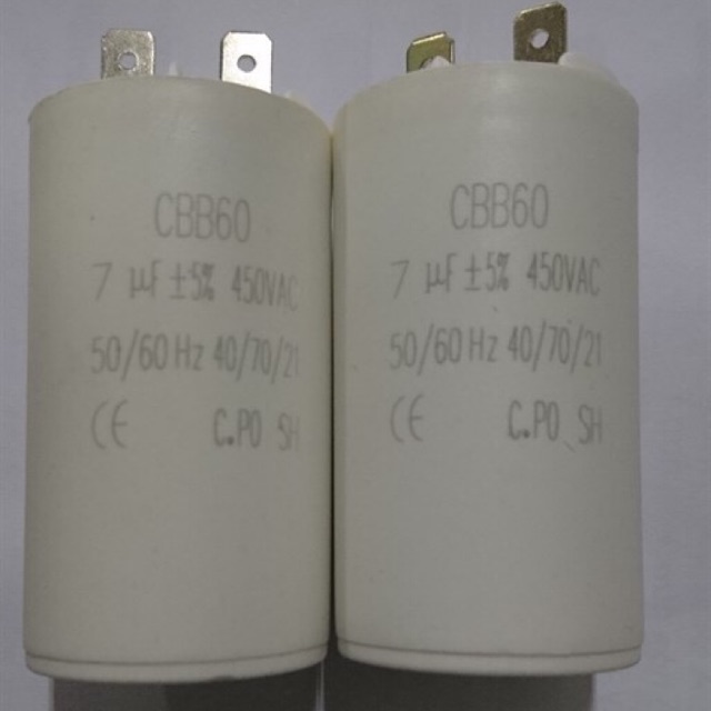 Tụ điện tròn DIANZ CBB60 7uF/450V jack, 7uF-450VAC