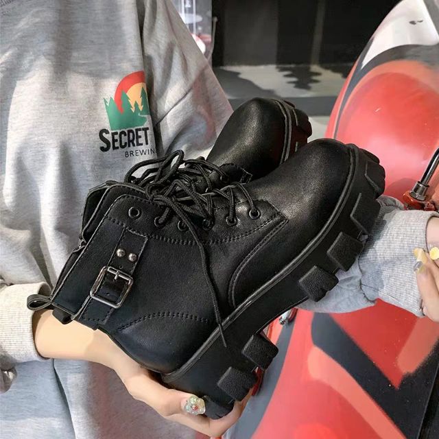 Giày da ulzzang cổ cao phong cách | BigBuy360 - bigbuy360.vn