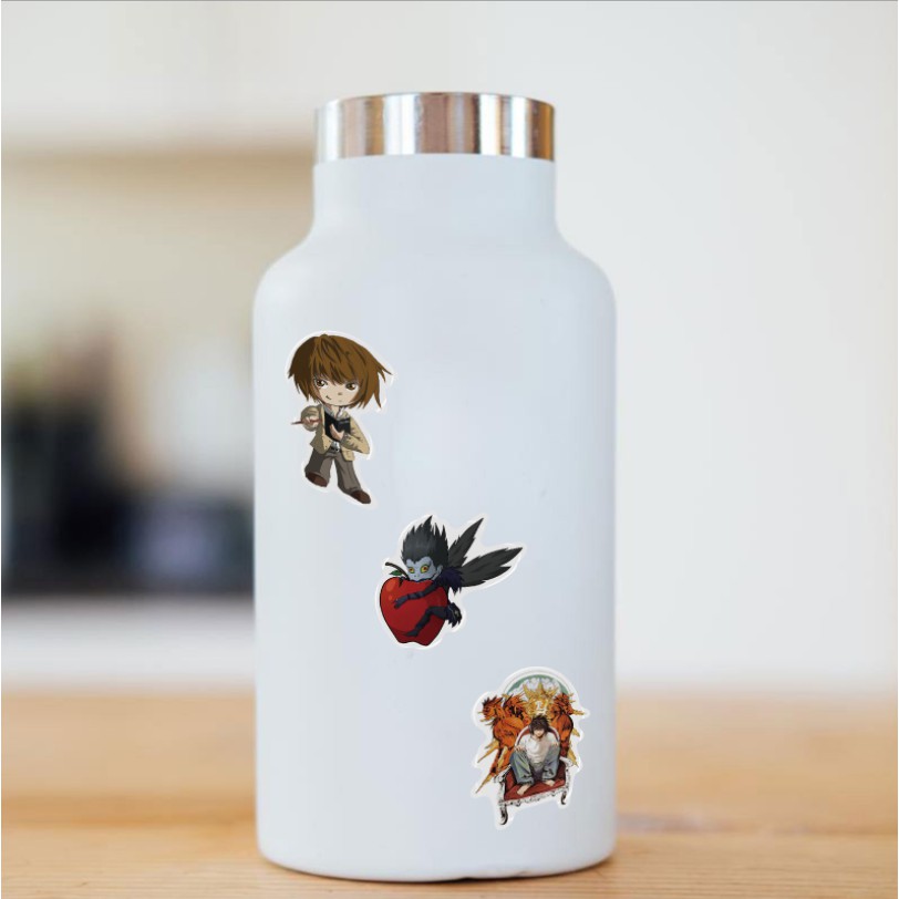 Combo 100 sticker Anime Death Note không thấm nước dán laptop, vali, mũ bảo hiểm,...