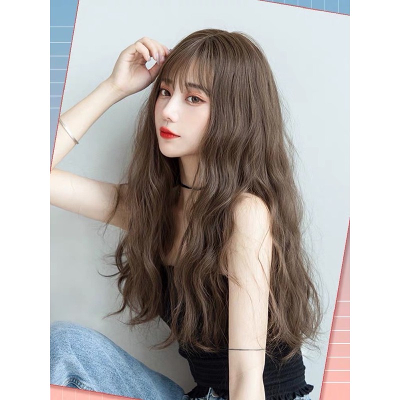 Tóc giả nữ cả đầu🌸FREESHIP🌸Tóc nguyên đầu xù 60cm