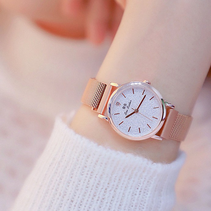 Đồng hồ nữ BEE SISTER BSLMAT dây nam nam châm mặt kim tuyến nhã nhặn