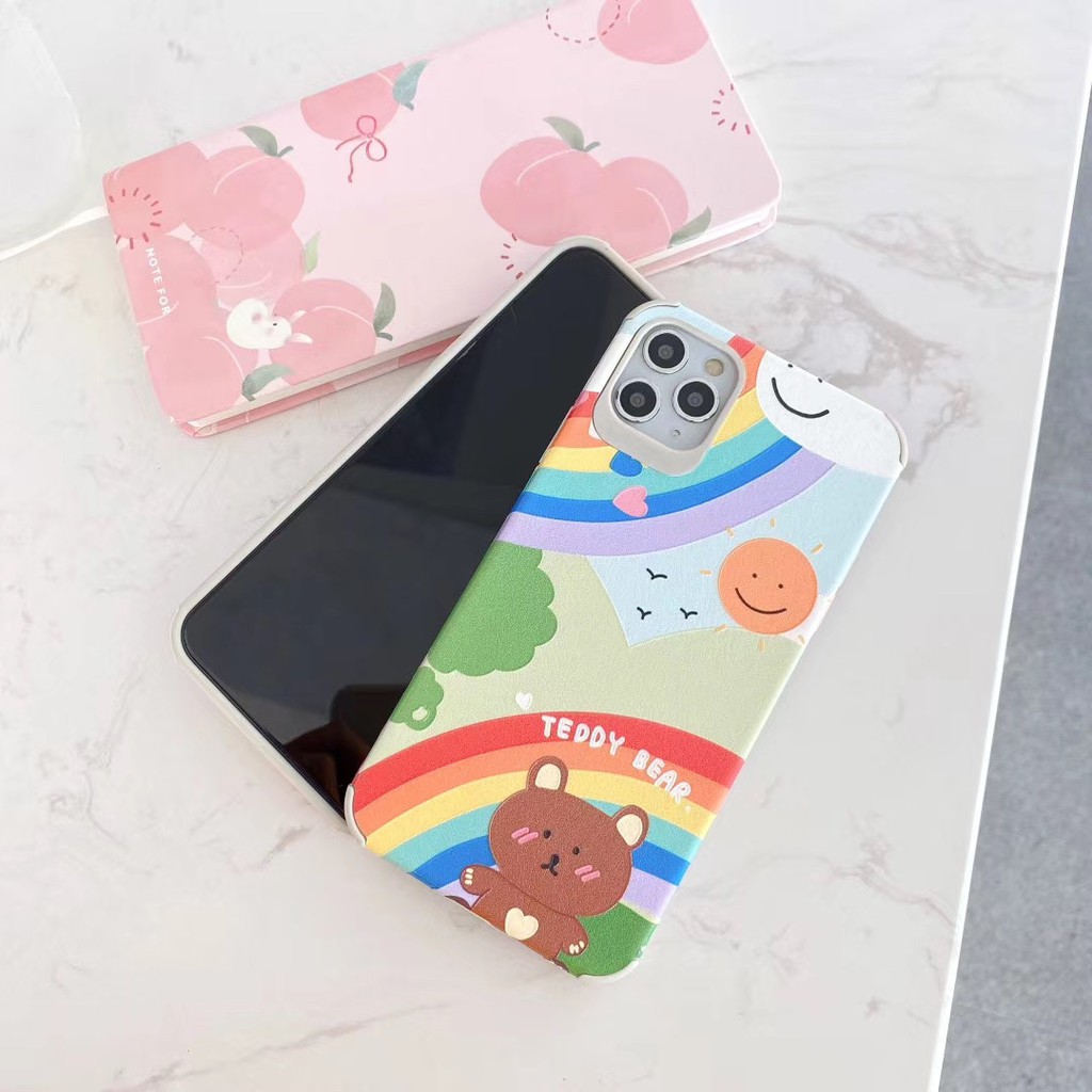 Ốp điện thoại mềm hình gấu cầu vồng cho iPhone 7 8 SE2020 Plus X XS XR XSmax 11 Pro Promax | BigBuy360 - bigbuy360.vn