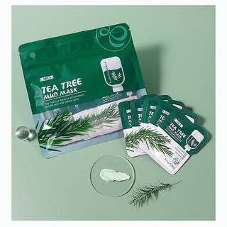 Set 12 Mặt Nạ Bùn Tea Tree Mud Mask Cây Tràm Trà LAIKOU Loại Bỏ Mụn Đầu Đen