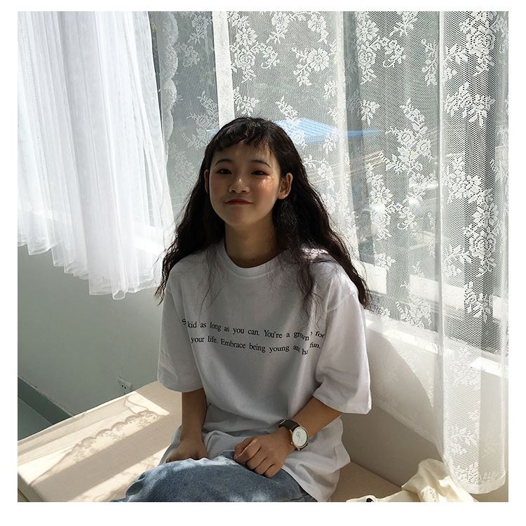 Áo Thun Tay Lỡ Form Rộng Unisex Nam Nữ Phong Cách Hàn Quốc Ulzzang STAY A KID | BigBuy360 - bigbuy360.vn