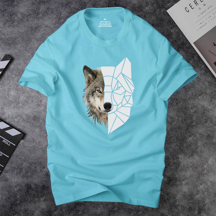 Áo thun nam cổ tròn tay ngắn Depstyle WOLF PT86, in hình con sói cực ngầu