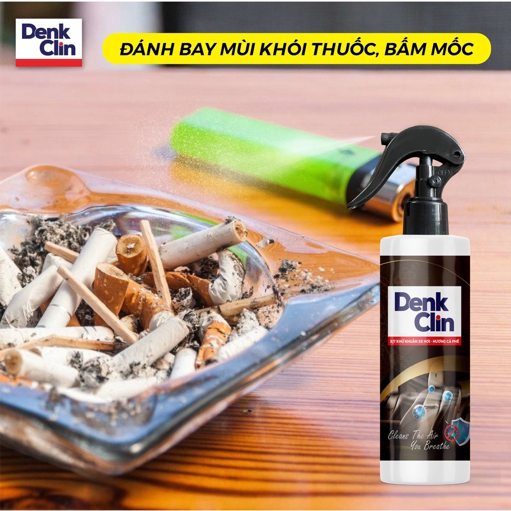 Xịt khử mùi, khử khuẩn ô tô Denk Clin 200ml Hiệu Quả