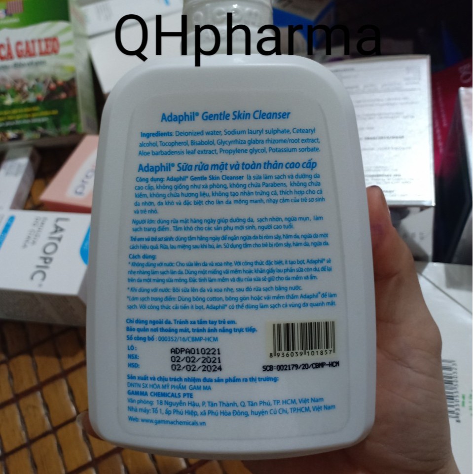 Sữa tắm rửa ADAPHIL 500ml dành cho cả nhà