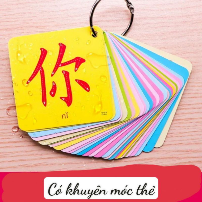 Thẻ Flashcard học từ vựng tiếng Trung qua hình ảnh dễ nhớ, có quét mã học viết và đọc chữ Hán