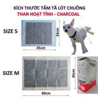 tá lót chuồng cho chó mèo thú cưng lót lồng khay vệ sinh than hoạt tính charcoal