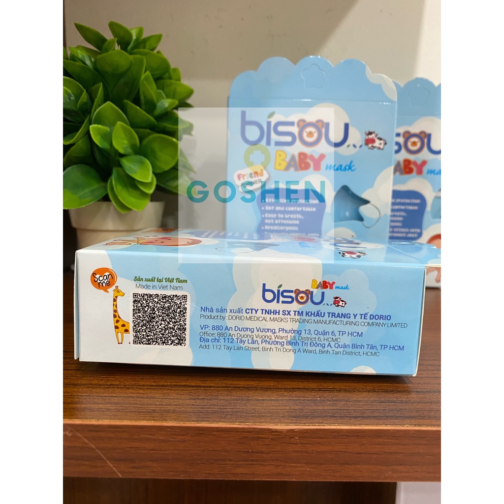 1 Hộp 10 cái Khẩu Trang Y Tế Trẻ em Bisou Baby Kháng Khuẩn, Bảo Vệ Hiệu Quả, Đạt tiêu chuẩn kiểm định | BigBuy360 - bigbuy360.vn