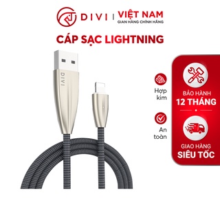 Dây cáp sạc iPhone DIVI P413 Vỏ bện nylon - Hàng phân phối chính hãng - Bảo hành 12 tháng 1 đổi 1