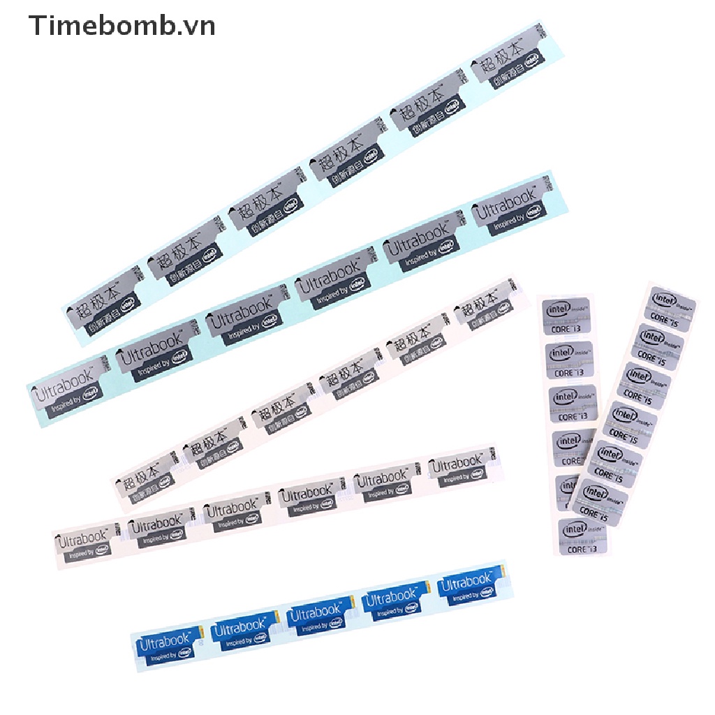 Bộ 5 Sticker Logo Dán Laptop Intel Core I3 I5