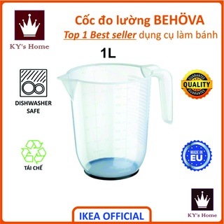 Dụng cụ đong, cốc đo lường chia vạch trong suốt Ikea BEHÖVA Chính Hãng Thụy Điển 1L