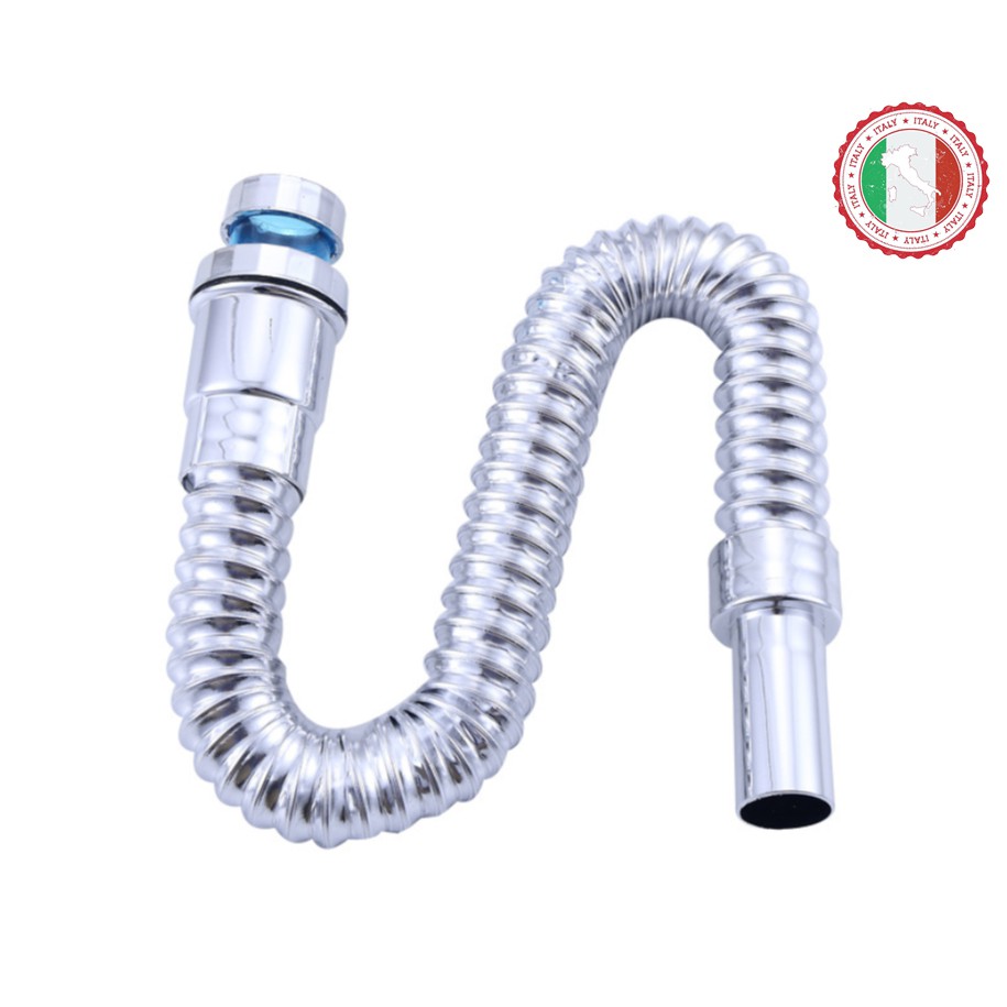 Bộ Xi Phông + Ống thoát bồn rửa lavabo - Loại nút bấm - Hàng cao cấp HVMMA ITALIA