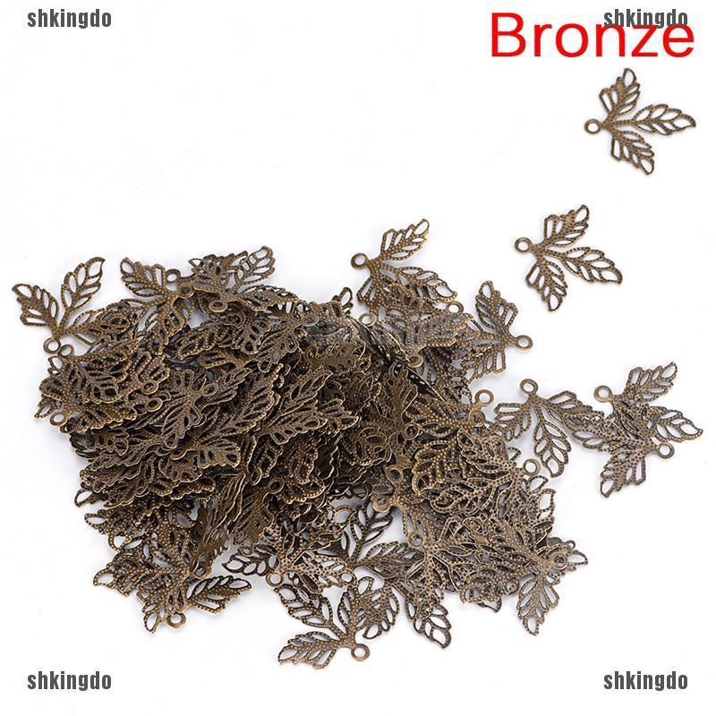 Set 100 phụ kiện hình lá đẹp mắt dùng làm vòng trang sức thủ công