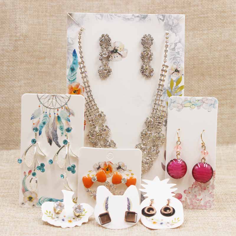 100Pcs color prints Necklace Colored earrings set suitable for Decorative Hair Cards Hair Strap
