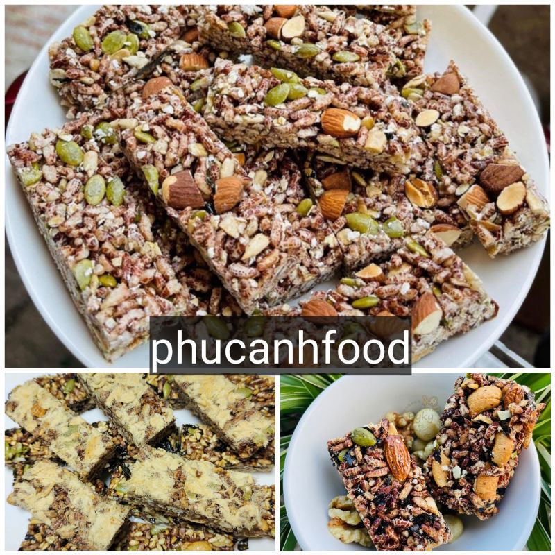 Thanh cơm gạo lứt mix đa hạt / chà bông/ rong biển eat clean & healthy