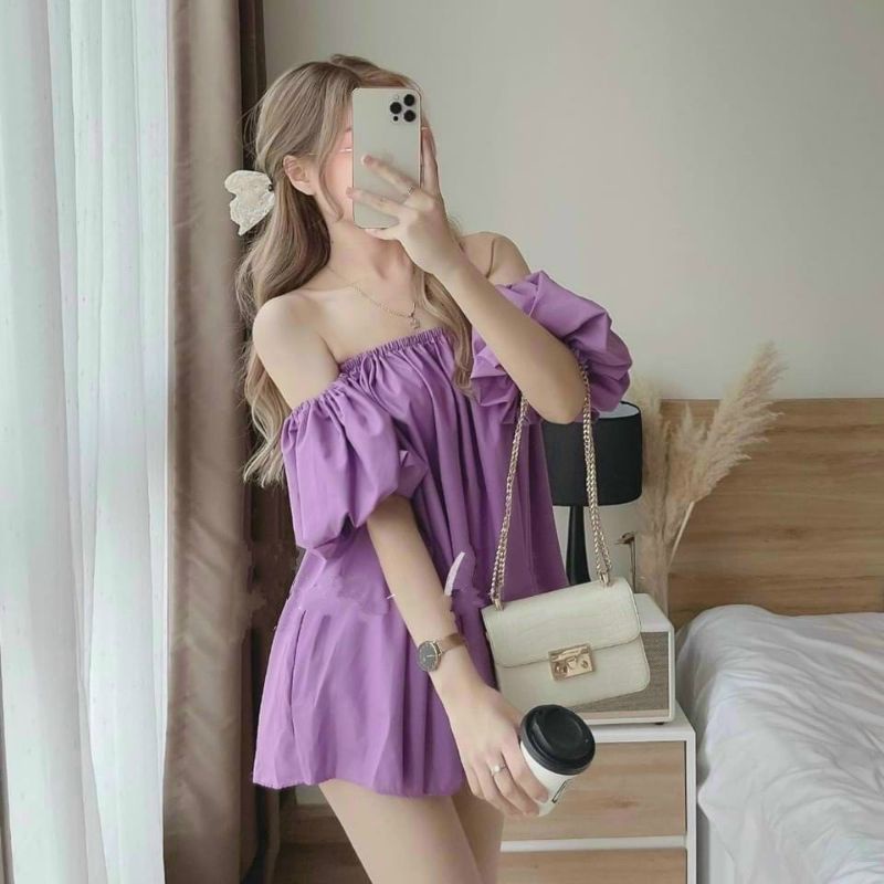 áo kiểu voan trễ vai bánh bèo lê phương Boutique