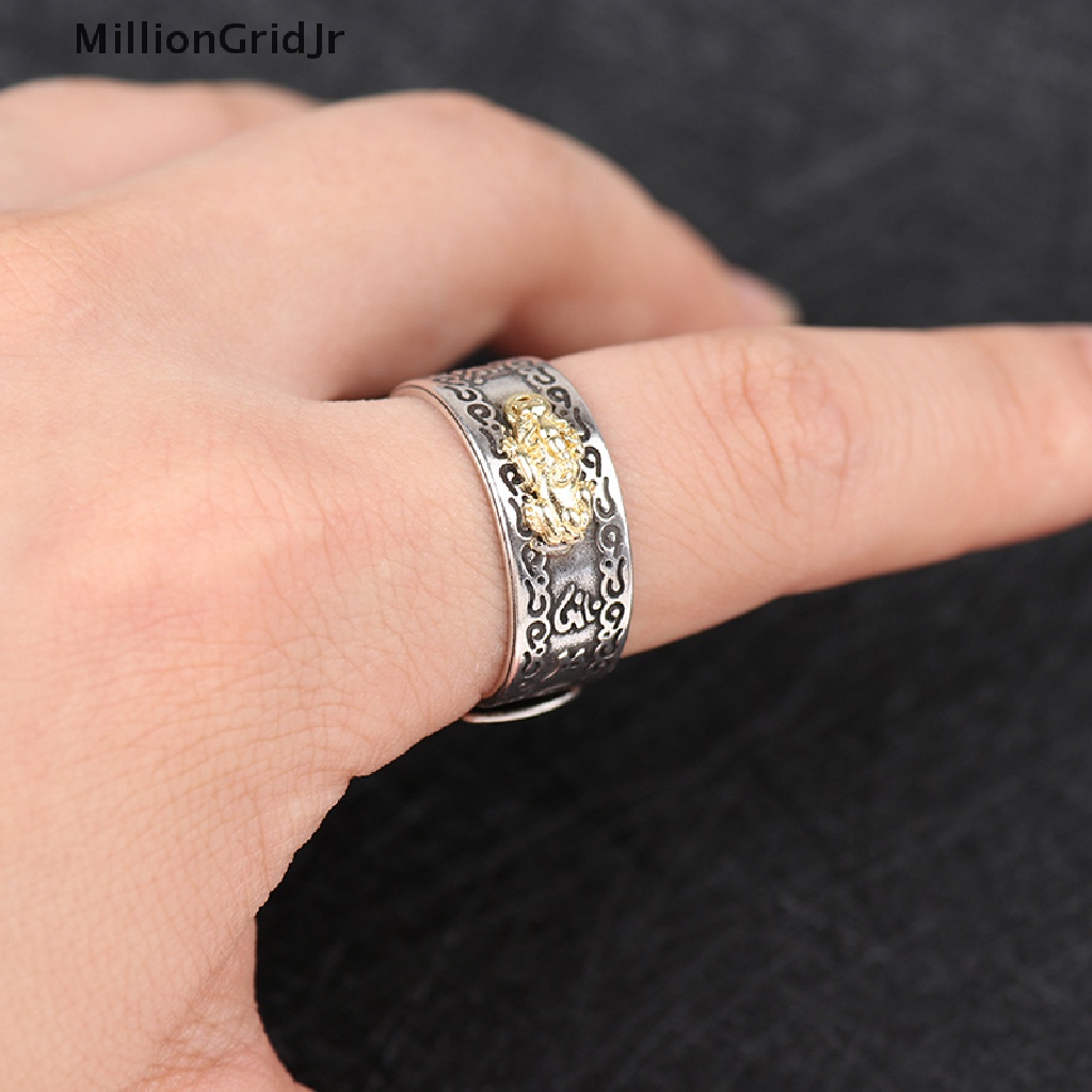 Mlg Feng Shui Pixiu Mani Mantra Nhẫn Bảo Vệ Giàu Có Thể Điều Chỉnh