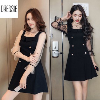Váy Áo Đầm Xòe Chữ A DRESSIE Cao Cấp Ren Thời Trang Nữ Đẹp Công Sở Dạo Phố Dự Tiệc Cưới Xinh Xắn - DX77